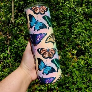 Butterfly rainbow 20 oz stainless steel Tumbler